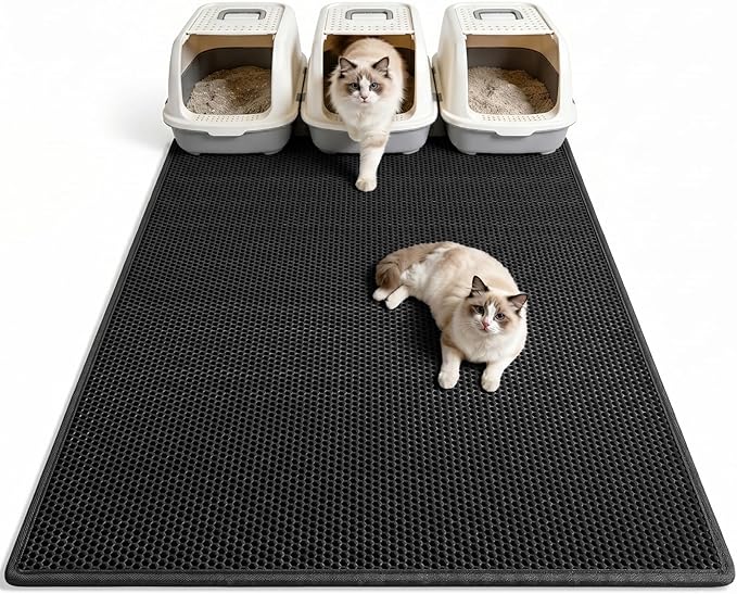 Pieviev Cat Litter Mat Double Layer Waterproof Urine Proof Trapping Mat 1 Pack) by Pieviev