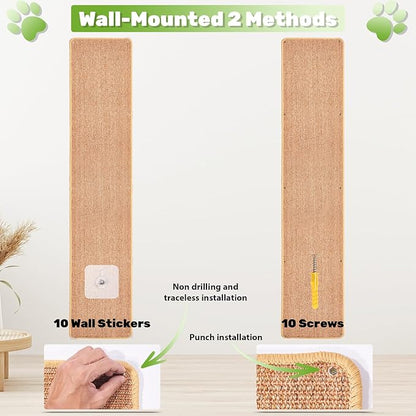 Natural Sisal Cat Scratcher Mat, Wall Scratcher Carpet, Cat Climbing Wall - Image 7