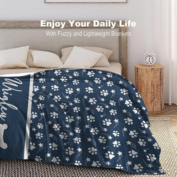 Artsadd Personalized Paw Print Dog Blanket - Image 2