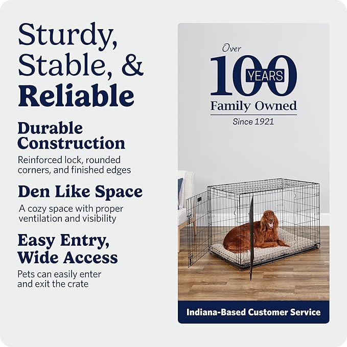 MidWest Homes for Pets 42-Inch iCrate for Large Breeds, 71-90 lbs, Double Door - Image 5
