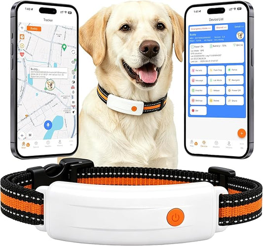 4G LTE GPS Pet Tracker & Virtual Fence, Real-Time Location, Heart Rate & by YIXXI