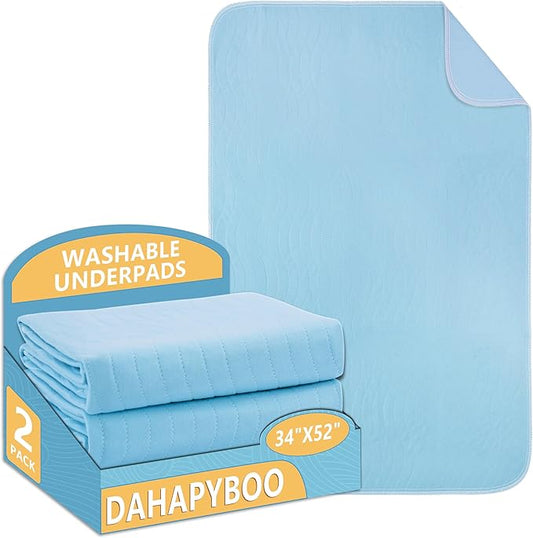 DAHAPYBOO Washable Underpads, Heavy Absorbency Reusable Pads by DAHAPYBOO
