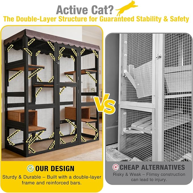 Aivituvin Catio Cat Enclosure Large Window Cat House - Image 3