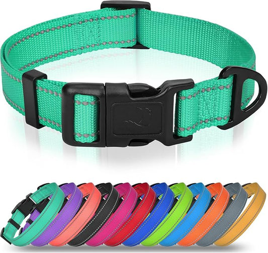 Joytale Dog Collar for Large Dogs, Strong Double-Sided Reflective Nylon Collar by Joytale