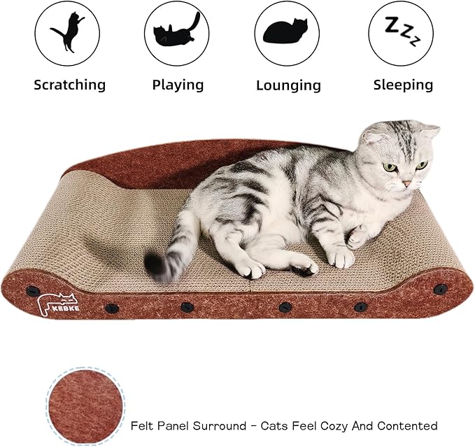 Cat Scratcher 24 Inch Cat Scratching Sofa Bed & 16" Lounge Box - Image 4