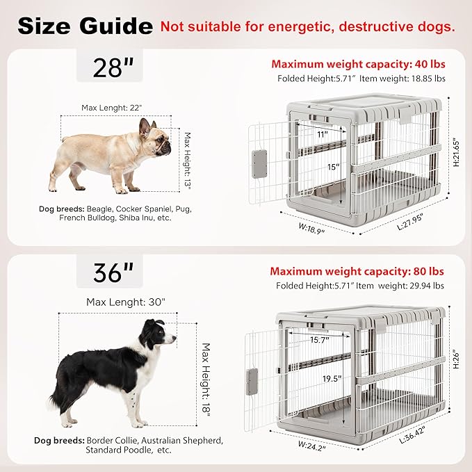 ZOMISIA Collapsible Dog Crate for Large Dogs - Image 3