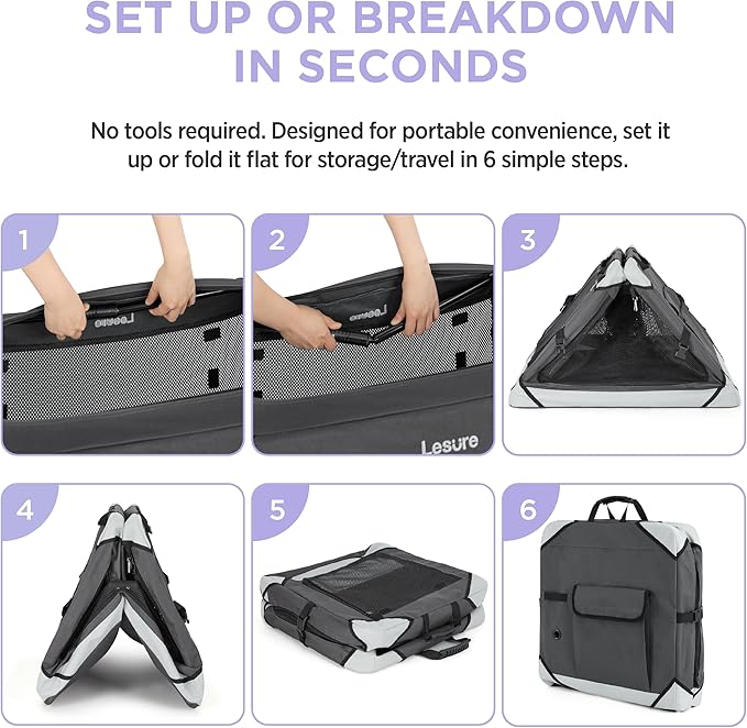 Lesure Collapsible Dog Crate - Image 5