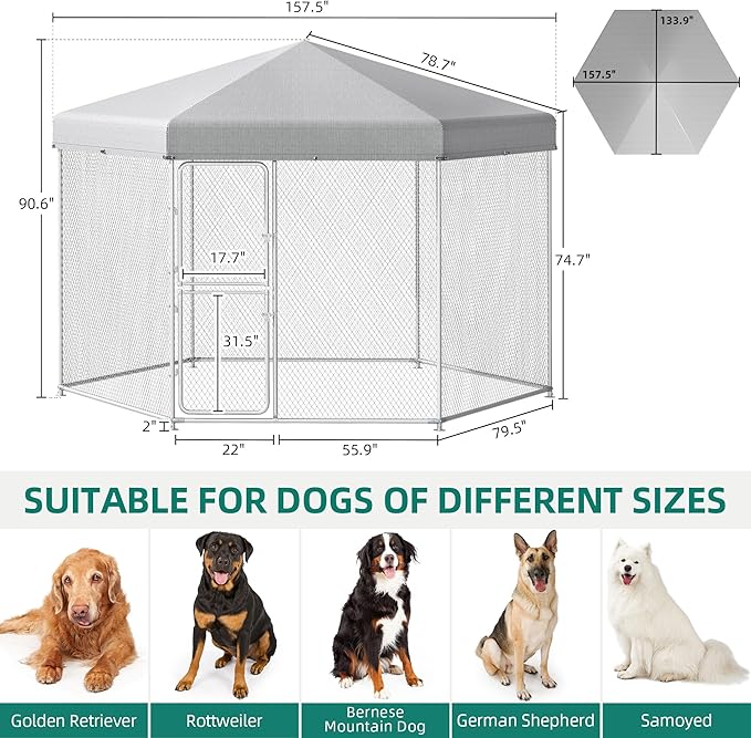 YITAHOME Extra Large Outdoor Dog Kennel - Image 5
