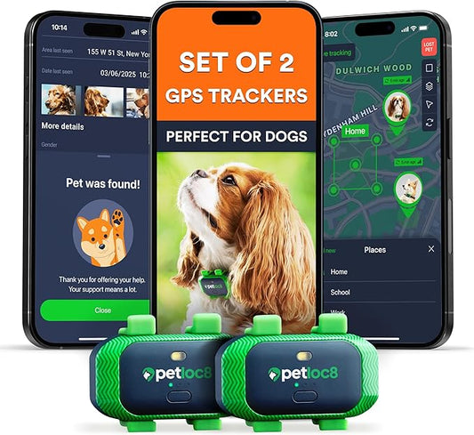 Set of 2 Dog GPS Trackers by PetLoc8