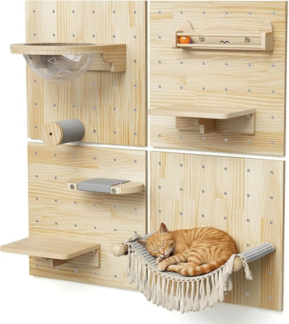 Ardilla & Co. Cat Wall Furniture – Wall-Mounted Modular Wooden Boards by Unknown