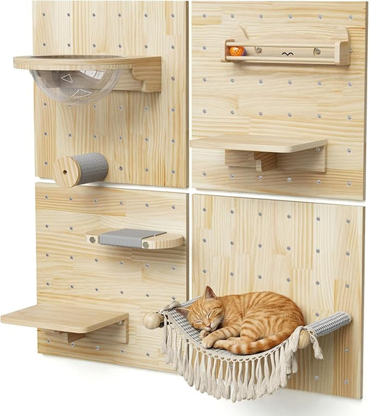 Ardilla & Co. Cat Wall Furniture – Wall-Mounted Modular Wooden Boards by Unknown