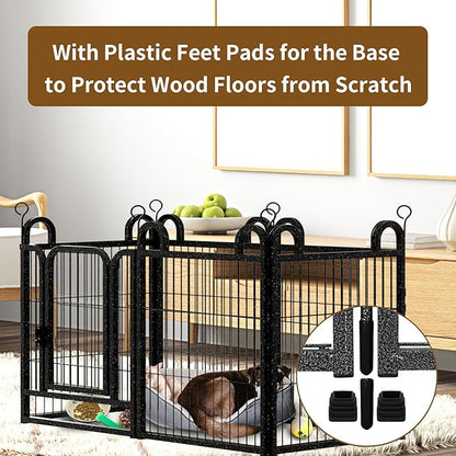 Puppy Playpen 6 Panels Small Dog Fence Outdoor Indoor Use 24" Height Anti-Rust - Image 2