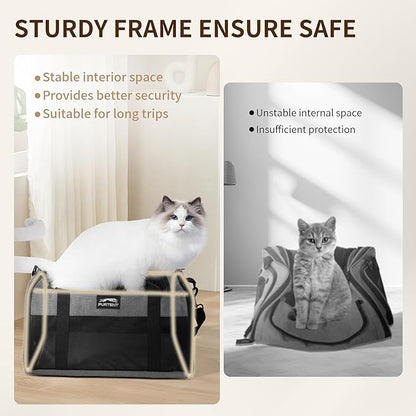 TSA Approved Pet Carrier for Small Cats and Puppies, Soft-Sided and Foldable - Image 5