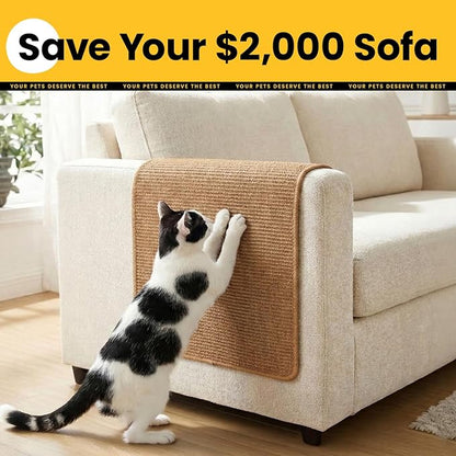 Conlun Cat Scratcher Mat, Sisal Cat Scratch Pad Rug, Wall Scratchers - Image 2