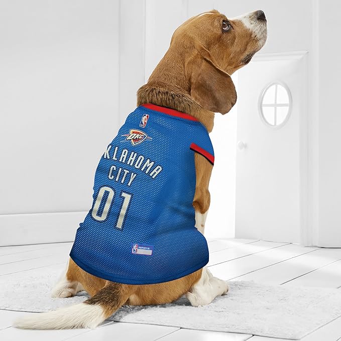Pets First NBA OKLAHOMA CITY THUNDER DOG Jersey, Medium - Image 2
