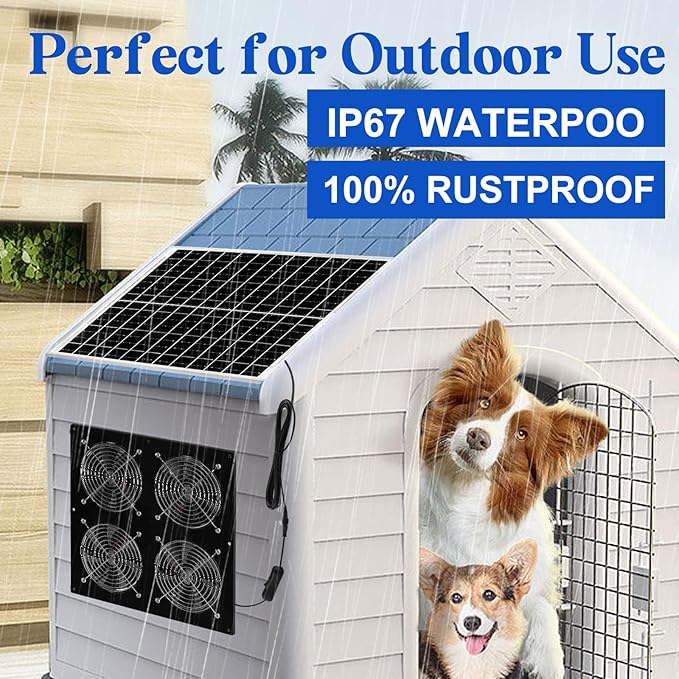 Solar Exhaust Fan for Chicken Coop & Powered Fan - Image 4