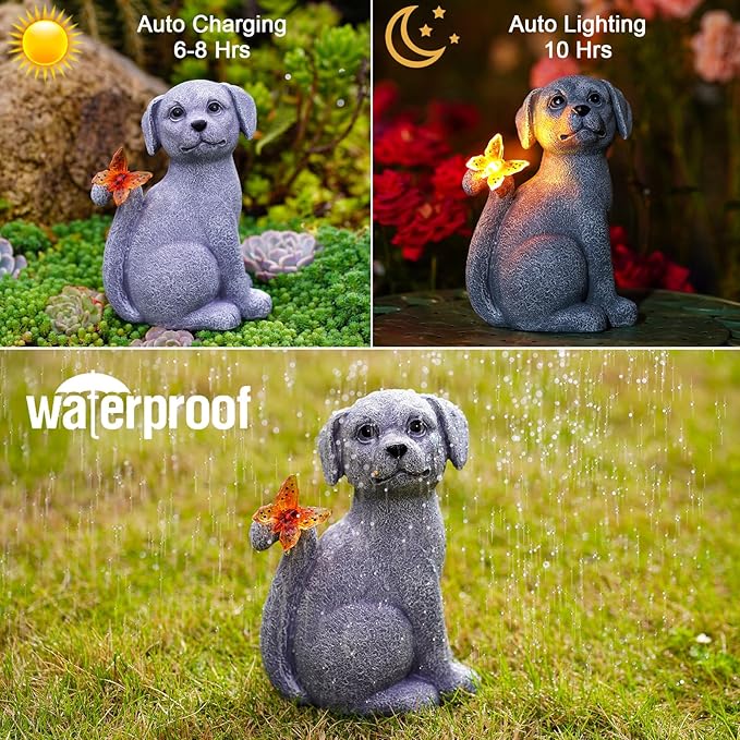 Nacome Solar Dog Outdoor Statues - Image 5