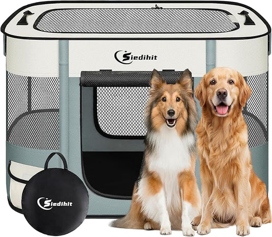 Dog Playpen, Cat Pet Puppy Pen, Portable Playpens by Siedihit