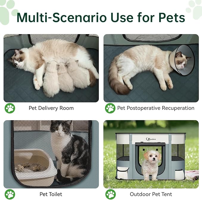 Dog Playpen, Cat Pet Puppy Pen, Portable Playpens - Image 6