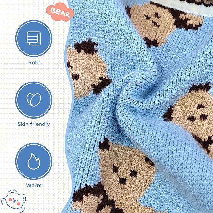 ABRRLO Small Dog Sweaters Cute Bear Dog Cardigans Clothes - Image 5