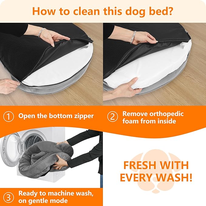 Dwanton Orthopedic Dog Bed for Extra Large Dogs - Image 7