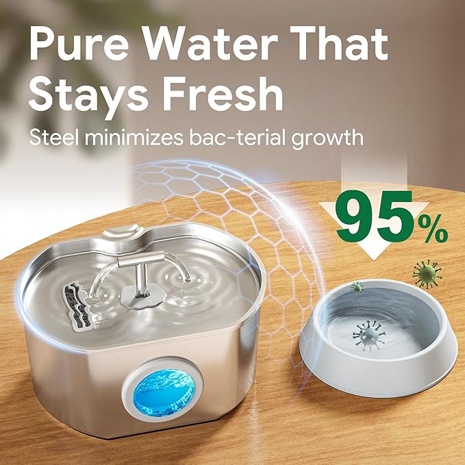Cat Water Fountain Stainless Steel - Image 8