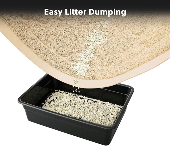 WePet Cat Litter Box Mat, Kitty Premium PVC Pad, Durable Trapping Rug, - Image 6