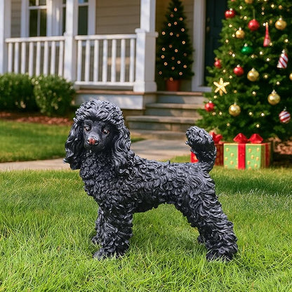 Black Poodle Dog Garden Statue - Image 7