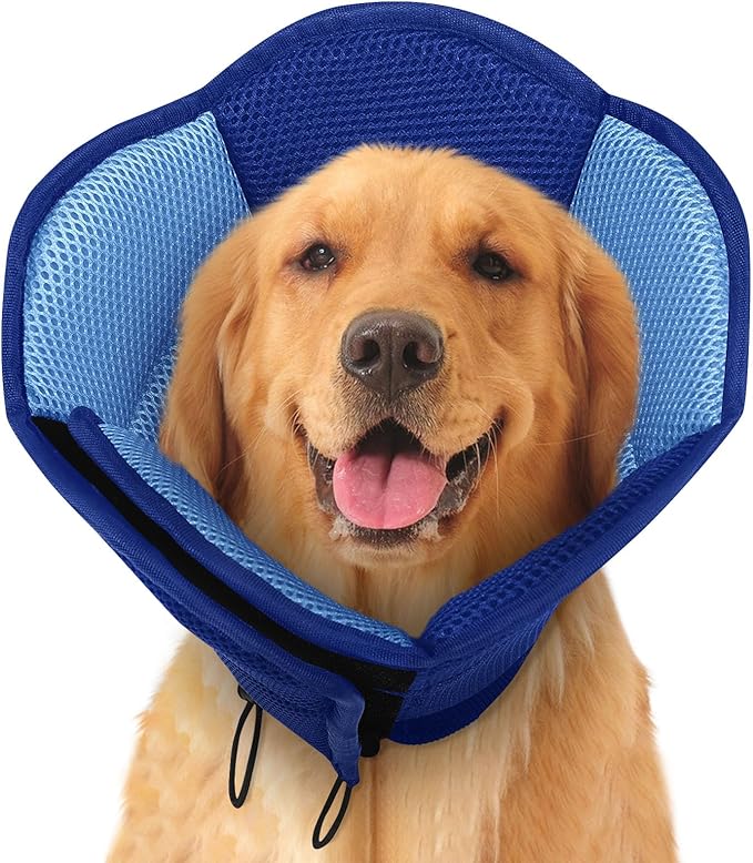 Dog Cones for Large Dogs, Soft Pet Cone Stop Licking After Surgery, Adjustable by SUNFURA