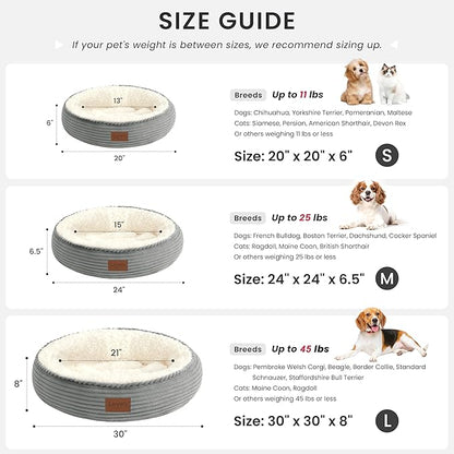 Love's cabin Round Donut Cat and Dog Cushion Bed, 30in Pet Bed - Image 4