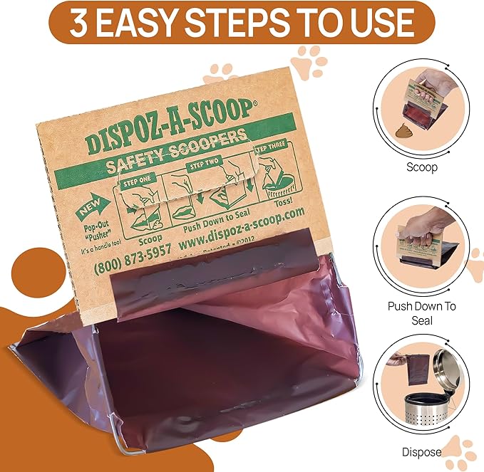 Dispoz-A-Scoop® 48 Pack"Scoop-Seal-Dispose” Dog Pooper Scooper - Image 3