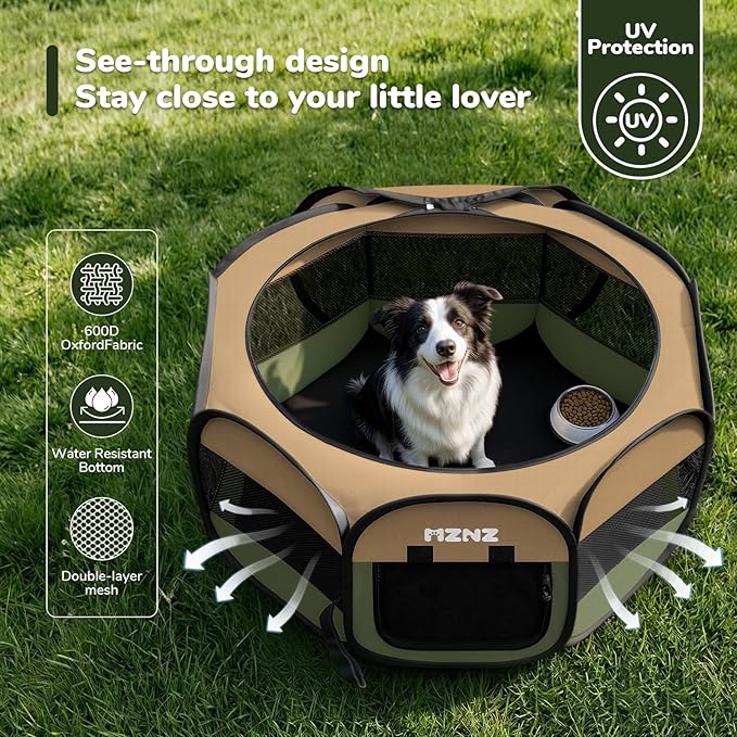 Dog Playpen, Portable Puppy Pet Crate Indoors - Image 6