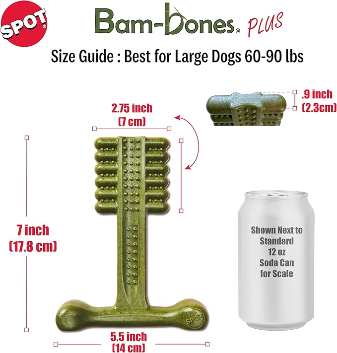 SPOT Bam-Bones Plus Toothbrush Dog Chew Toy - Image 5