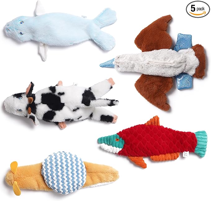 Nocciola Squeaky Dog Toys, No Stuffing Dog Toys by Nocciola
