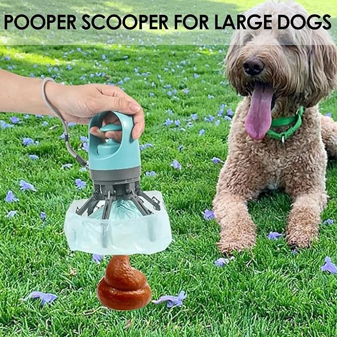 Dog Pooper Scooper with Bag Attachment, Portable No Poop Scooper, Dog Waste - Image 3