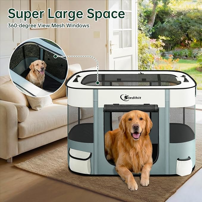 Dog Playpen, Cat Pet Puppy Pen, Portable Playpens - Image 7