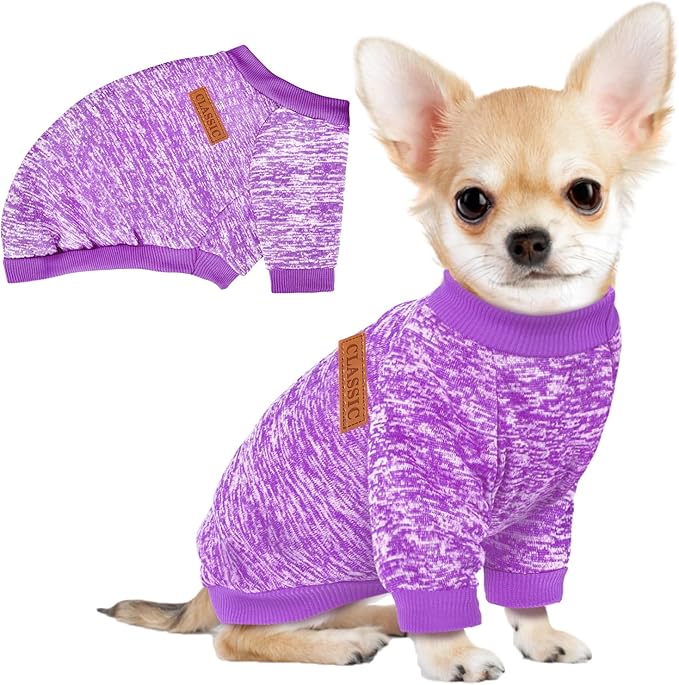 1 Pack Dog Sweaters for Small Dogs Girl Boy Winter Fleece Clothes Warm Soft Dog by BAOBICUTE