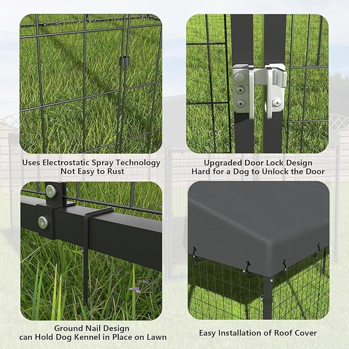 10x10x6 FT Large Outdoor Dog Kennel - Image 2
