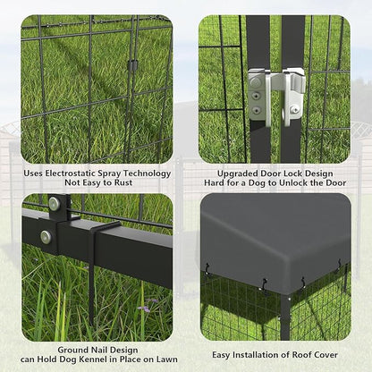 10x10x6 FT Large Outdoor Dog Kennel - Image 2