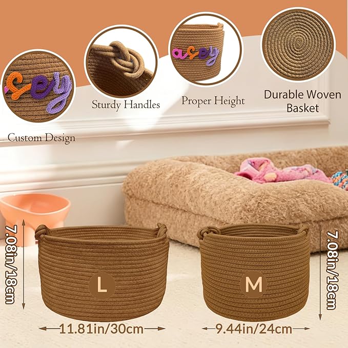 Personalized Dog Cat Toy Storage Basket Bin - Image 2
