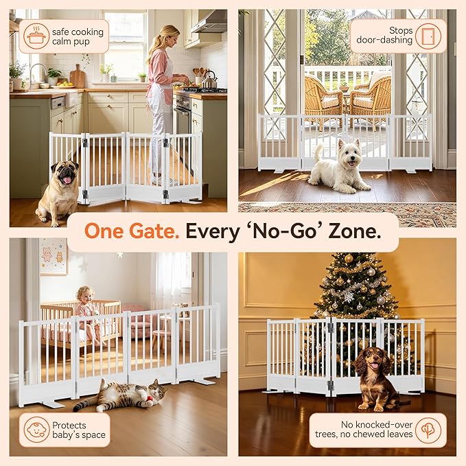 Reinforced Base Small Dog Gate, Modern Step-Over Metal Dog Gate - Image 3
