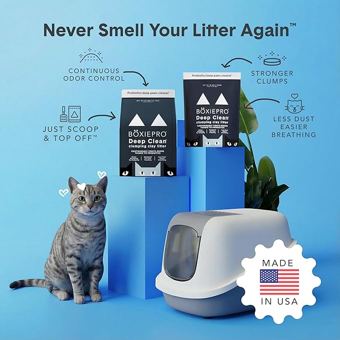 Boxie Probiotic Cat Litter, 40 Day Odor Control, Clumping Clay Kitty Litter - Image 4