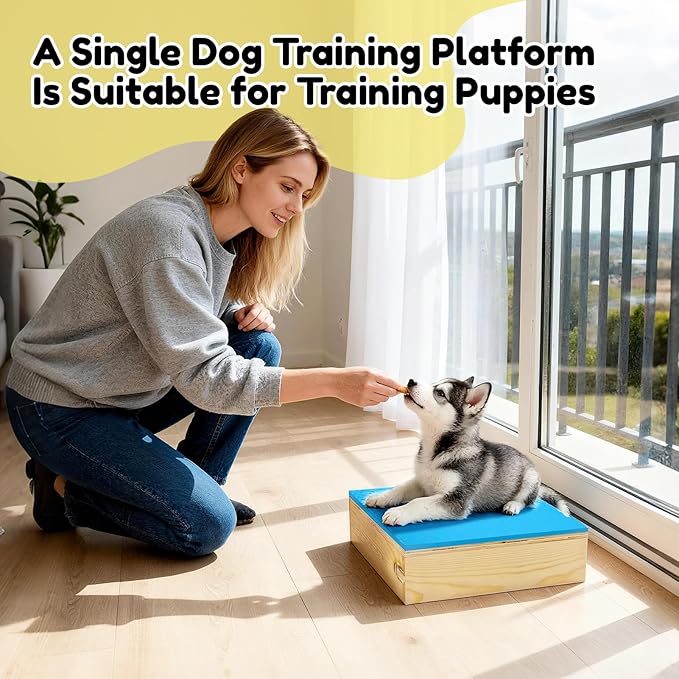 2 PCS Connectable Wooden Dog Training Platform Non-Skid Dog Place Boards - Image 6