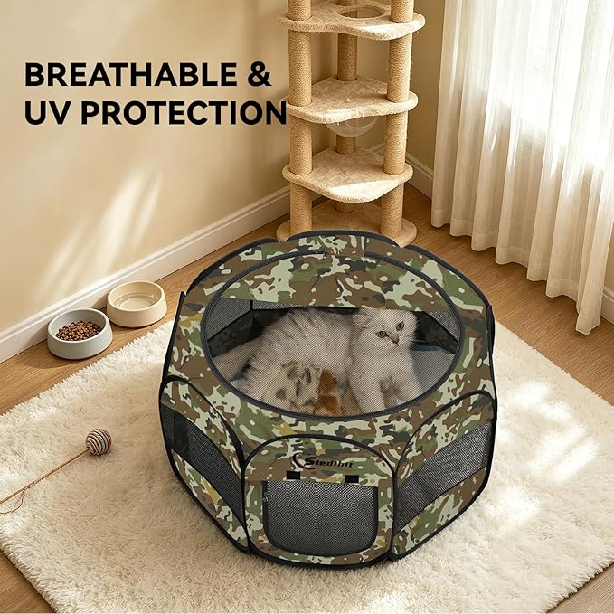 Pink Puppy Playpen for Middle Dog Cat, Dogs Tent Crate Cage Indoor/Outdoor - Image 6