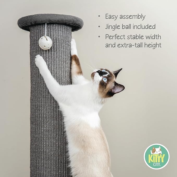 Kitty City Tall Sisal Cat Scratching Post, 32” Durable Scratcher - Image 2