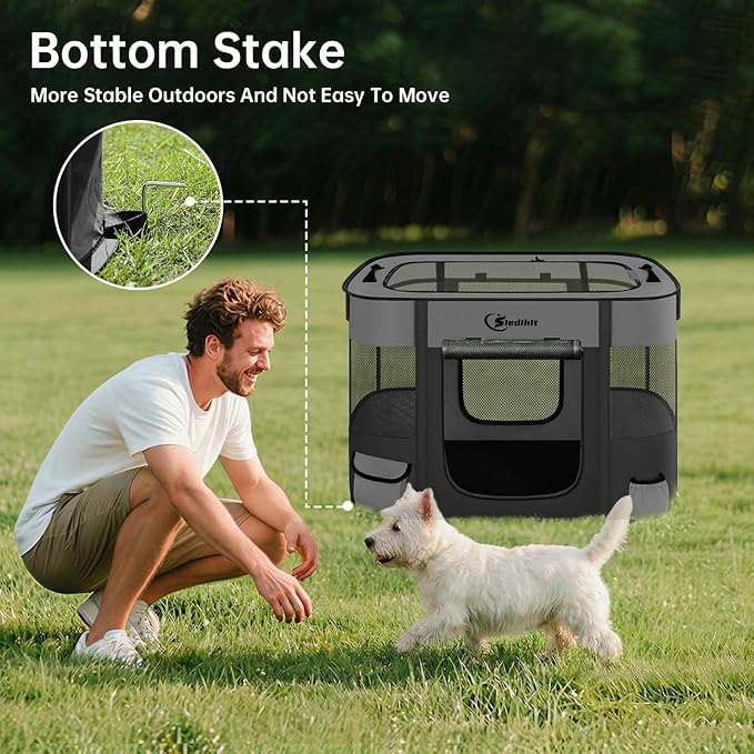 Dog Playpen, Cat Pet Puppy Pen, Portable Playpens - Image 4