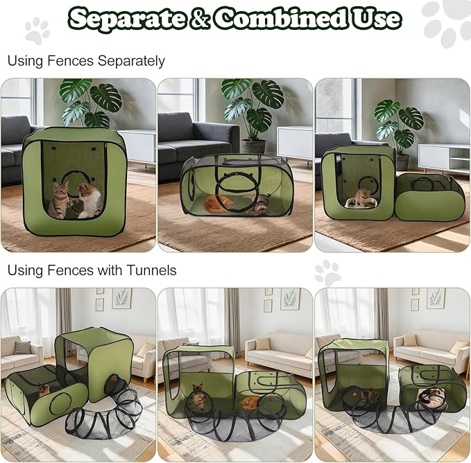 Cat Playpen, 3-in-1 Pop-up Outdoor Cat Enclosure - Image 4