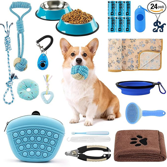 Puppy Supplies Starter Kit – Puppy Essentials and Dog Stuff Set by WILDOMS