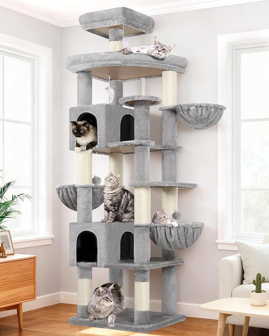 Globlazer Extra Large Cat Tree Tower, 82in Tall Heavy Duty Cat Tree by Globlazer