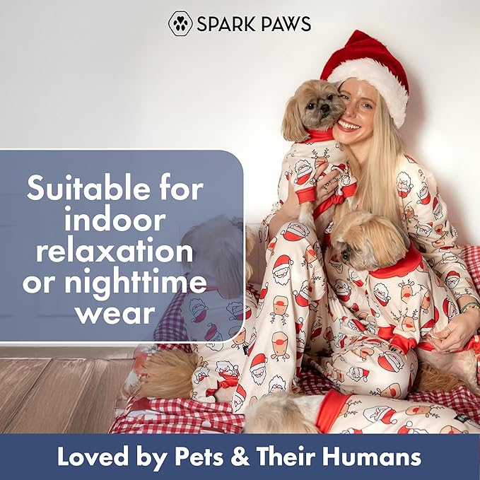 Spark Paws Dog Christmas Pajama, Dog Recovery Suit Male, Ultra-Soft and 4-Way - Image 7